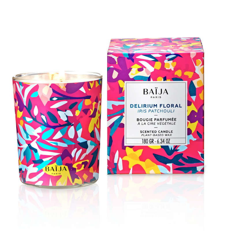 SCENTED CANDLE WITH NATURAL WAX Delirium Floral 180gr