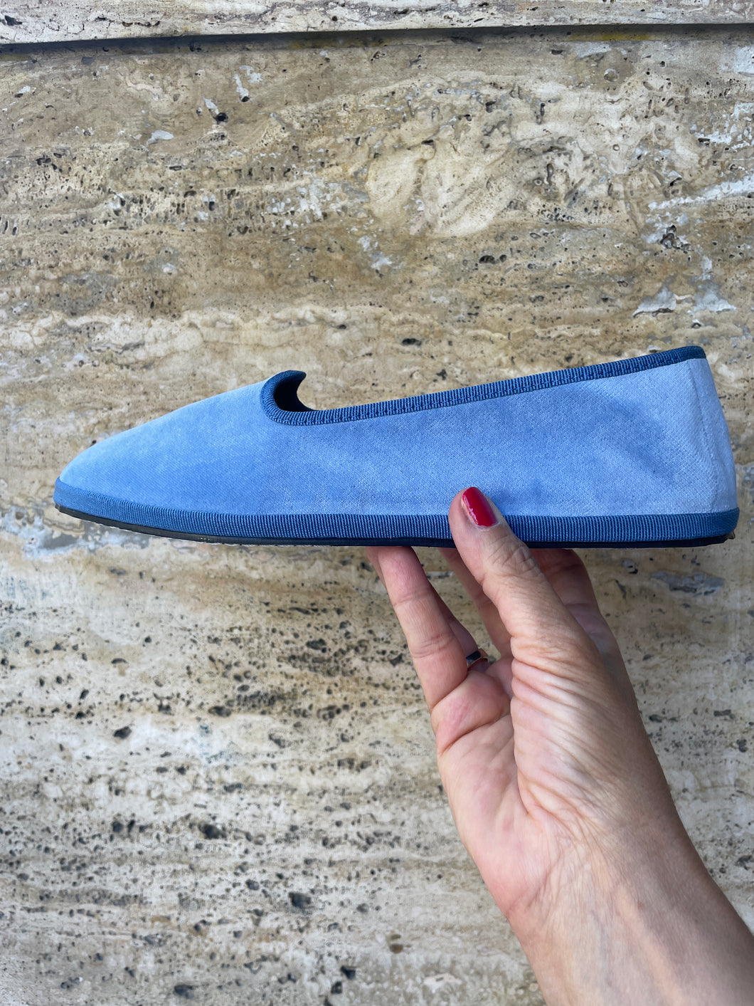 Friulane Velluto liscio Azzurra