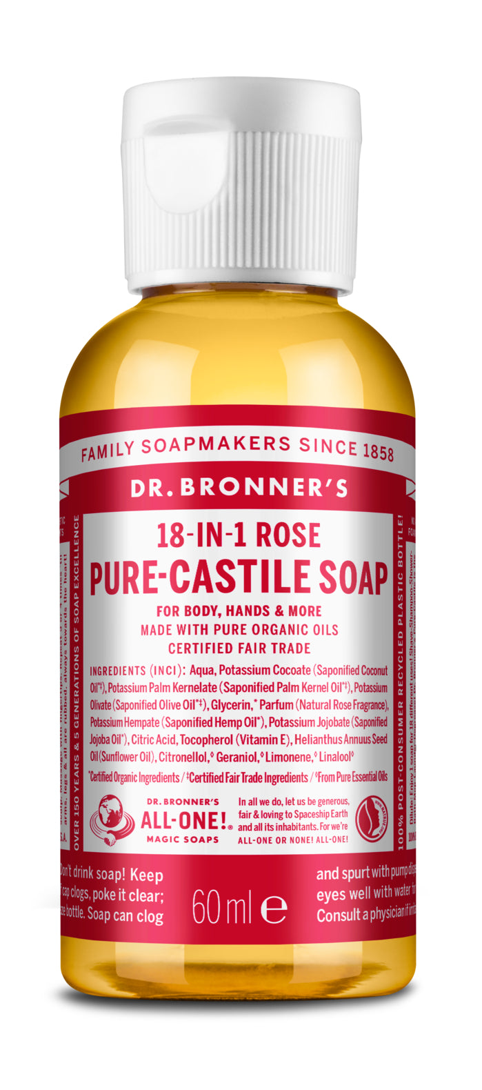 SAPONE LIQUIDO 18 usi in 1 ROSA