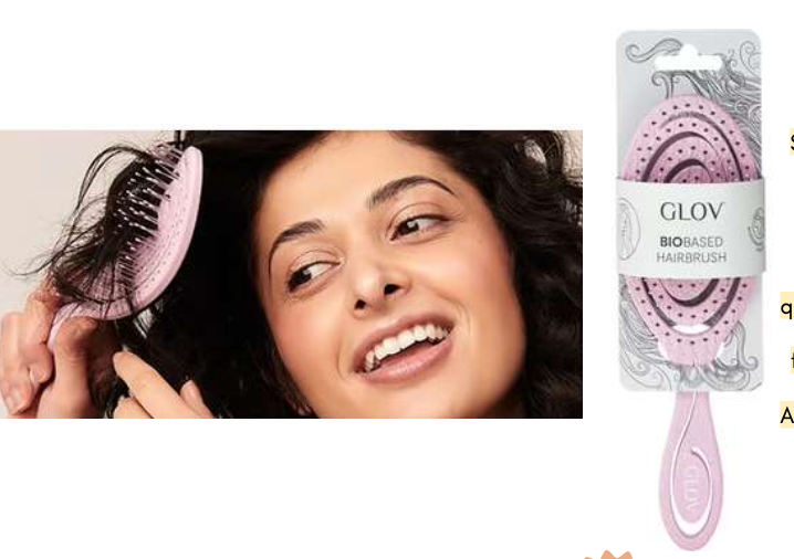 GLOV® Biobased Hairbrush - spazzola biodegradabile Rosa