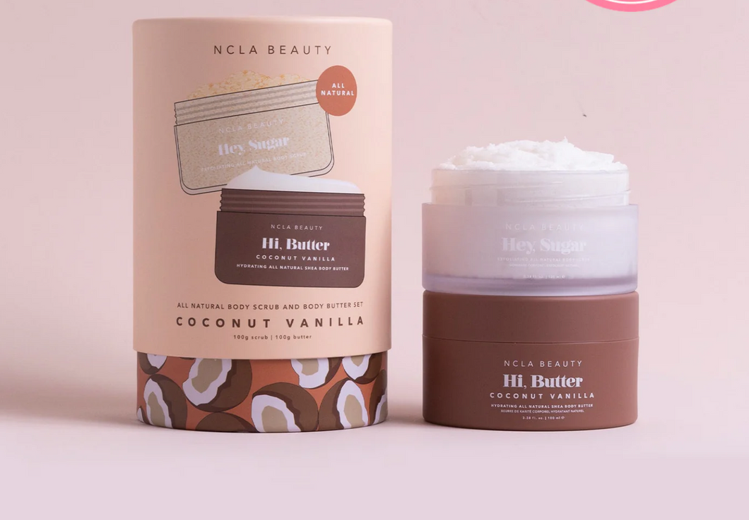 COCONUT VANILLA BODY SCRUB + BODY BUTTER SET
