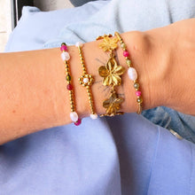 Carica l'immagine nel visualizzatore di Gallery, Bracciale Luce oro e perla verde/ciliegia
